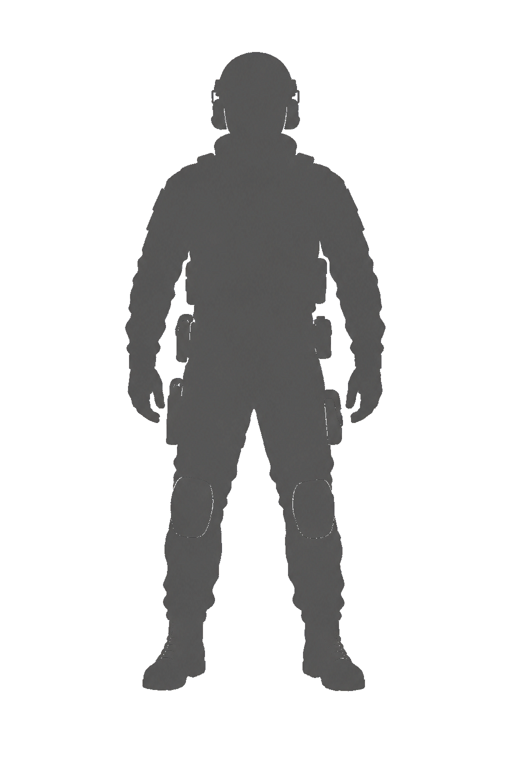 Player hit zone silhouette
